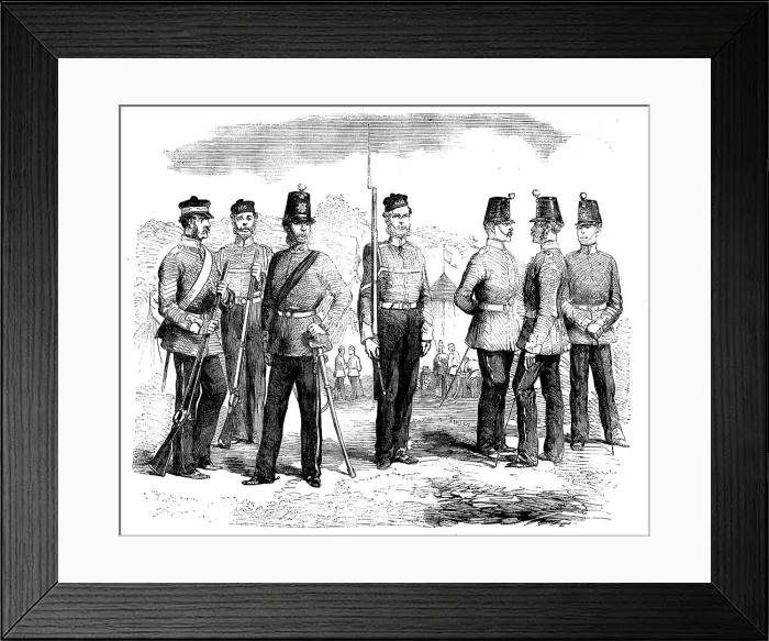 Framed Print : The 100th (Prince of Wales Royal Canadian) Regiment of the Line, 1858. Creator: Unknown Framed Print : The 100th (Prince of Wales Royal Canadian) Regiment of the Line, 1858. Creator: Unknown