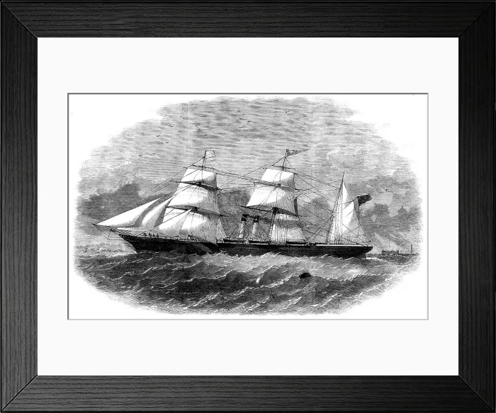 Framed Print : Arrival of the First Detachment of the 100th Regiment in the Mersey, 1858. Creator: Unknown Framed Print : Arrival of the First Detachment of the 100th Regiment in the Mersey, 1858. Creator: Unknown