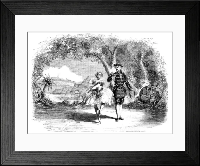 Framed Print : Scene from the Ballet of La Bresilienne at the Royal Italian Opera House, Covent Garden, 1858. Creator: Thomas Wilson. Scene from the Ballet of La Bresilienne at the Royal Italian Opera House, Covent Garden, 1858 Framed Print : Scene from the Ballet of La Bresilienne at the Royal Italian Opera House, Covent Garden, 1858. Creator: Thomas Wilson. Scene from the Ballet of La Bresilienne at the Royal Italian Opera House, Covent Garden, 1858