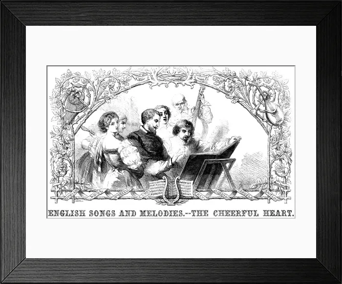 Framed Print : English Songs and Melodies - The Cheerful Heart, 1858. Creator: Smyth. English Songs and Melodies - The Cheerful Heart, 1858. Creator: Smyth Framed Print : English Songs and Melodies - The Cheerful Heart, 1858. Creator: Smyth. English Songs and Melodies - The Cheerful Heart, 1858. Creator: Smyth