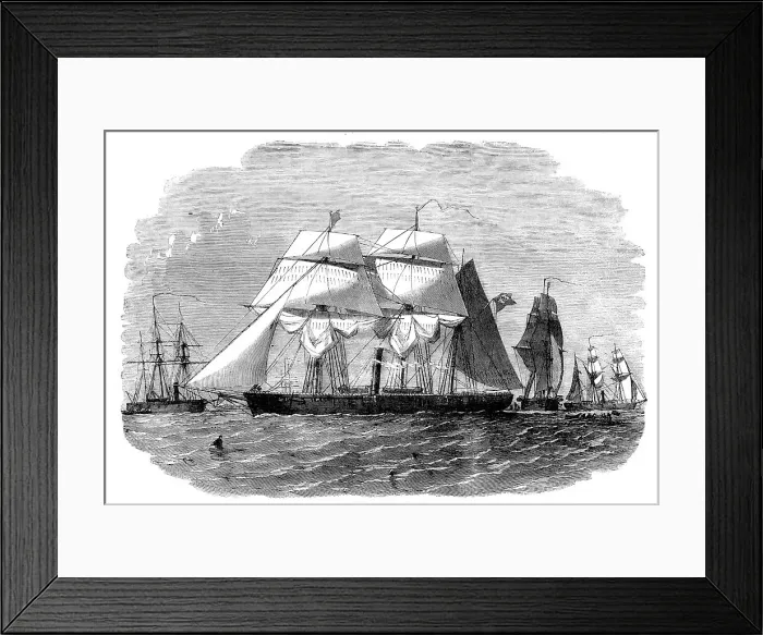 Framed Print : New Brazilian Gun-Boat Fleet, 1858. Creator: Unknown Framed Print : New Brazilian Gun-Boat Fleet, 1858. Creator: Unknown