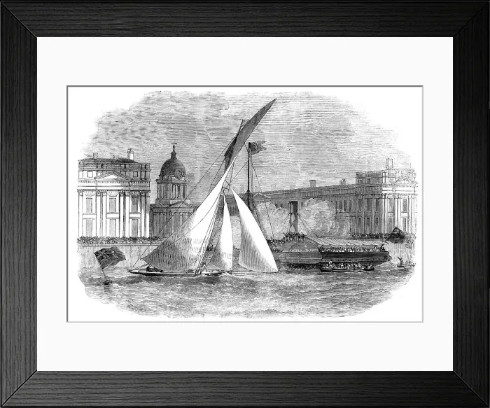 Framed Print : The Royal London Yacht Club Match, 1858. Creator: Unknown Framed Print : The Royal London Yacht Club Match, 1858. Creator: Unknown