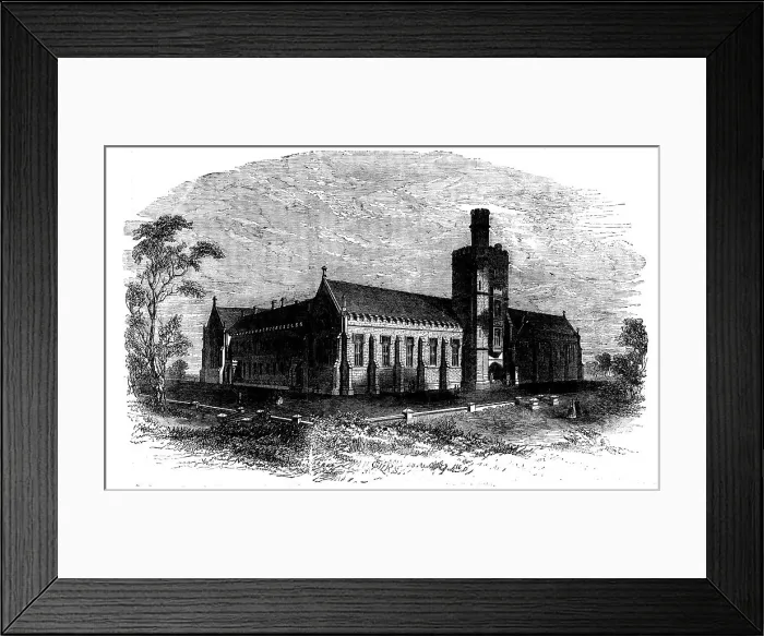 Framed Print : Melbourne University, 1858. Creator: Thomas Gilks Framed Print : Melbourne University, 1858. Creator: Thomas Gilks