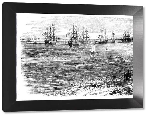 Cherbourg Roads: Mooring-ground for Men-of-War, 1858. Creator: Unknown