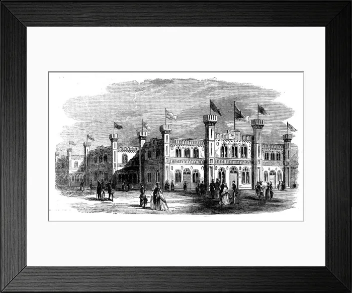 Framed Print : Building erected at Zurich for the Celebration of the Swiss National Musical Festival, 1858. Creator: Unknown Framed Print : Building erected at Zurich for the Celebration of the Swiss National Musical Festival, 1858. Creator: Unknown