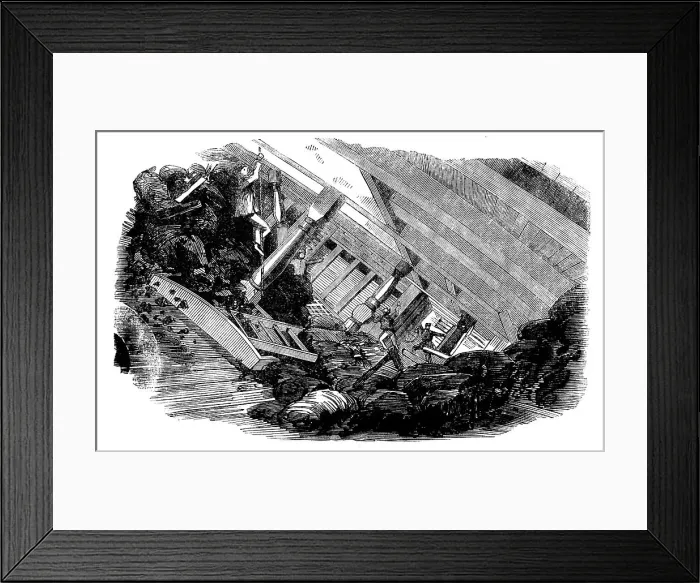Framed Print : Laying the Atlantic Telegraph Cable - Breaking Adrift of the Coal on Board the Agamemnon, 1858. Creator: Unknown. Laying the Atlantic Telegraph Cable - Breaking Adrift of the Coal on Board the Agamemnon, 1858. Creator: Unknown Framed Print : Laying the Atlantic Telegraph Cable - Breaking Adrift of the Coal on Board the Agamemnon, 1858. Creator: Unknown. Laying the Atlantic Telegraph Cable - Breaking Adrift of the Coal on Board the Agamemnon, 1858. Creator: Unknown