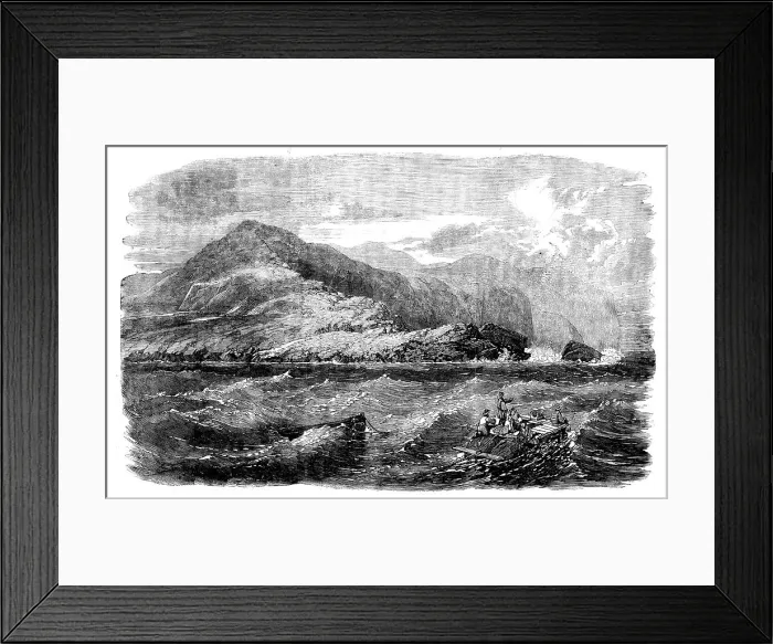 Framed Print : Laying the Atlantic Telegraph Cable - Valentia: Catamaran for Under-running the Shore-end... 1858. Creator: Unknown