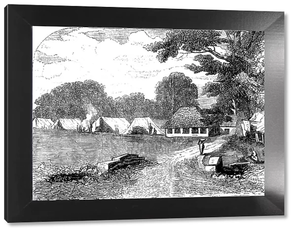 Sketches of Native Life in India - Sepoy Encampment at Barrackpore, 1858. Creator: Unknown