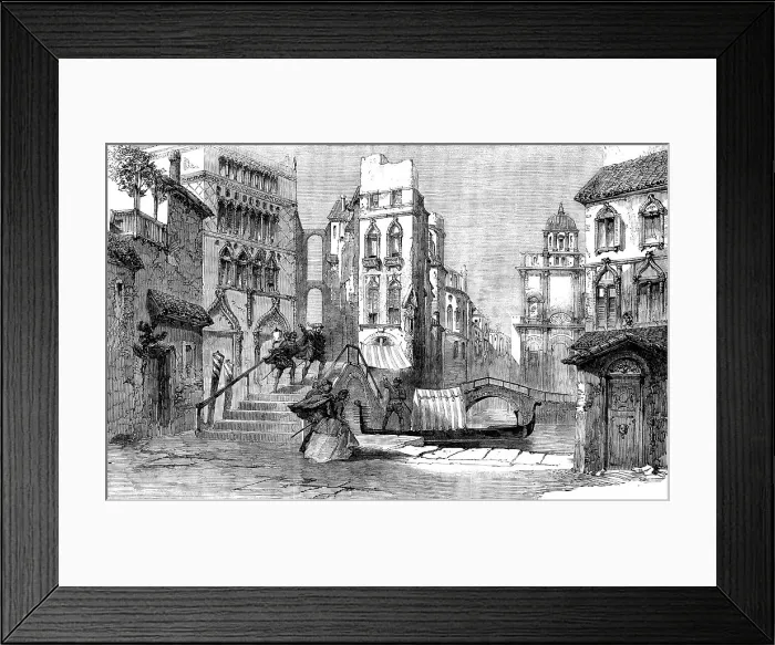 Framed Print : Scene from The Merchant of Venice, at the Princess Theatre: the Elopement of Jessica, 1858. Creator: Unknown. Scene from The Merchant of Venice, at the Princess Theatre: the Elopement of Jessica, 1858. Creator: Unknown Framed Print : Scene from The Merchant of Venice, at the Princess Theatre: the Elopement of Jessica, 1858. Creator: Unknown. Scene from The Merchant of Venice, at the Princess Theatre: the Elopement of Jessica, 1858. Creator: Unknown