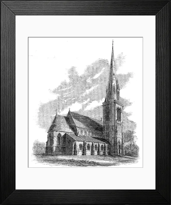 Framed Print : New Church of St. Matthias, on Richmond-Hill, 1858. Creator: Unknown Framed Print : New Church of St. Matthias, on Richmond-Hill, 1858. Creator: Unknown