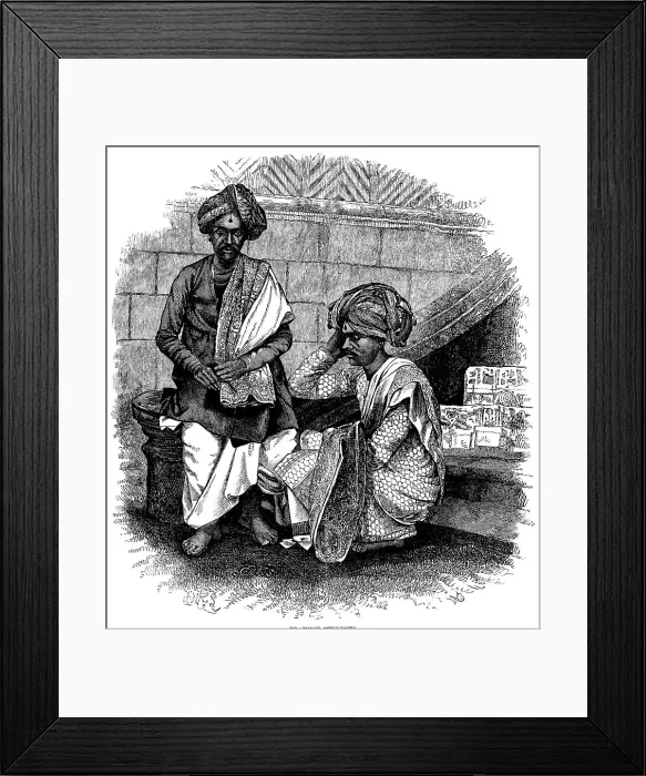 Framed Print : Sketches in India - Brahmin Students, 1858. Creator: Unknown Framed Print : Sketches in India - Brahmin Students, 1858. Creator: Unknown