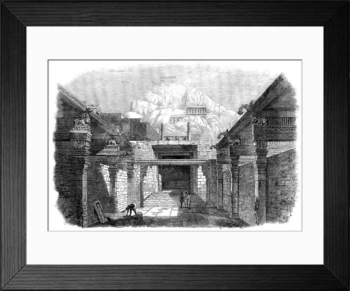 Framed Print : Sketches in India - Trichinopoly Rock, 1858. Creator: Unknown Framed Print : Sketches in India - Trichinopoly Rock, 1858. Creator: Unknown
