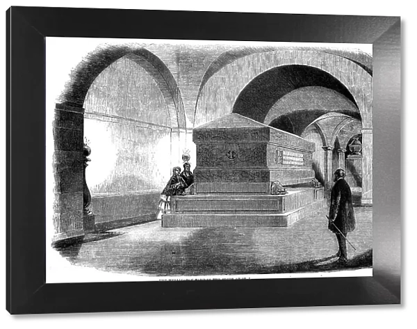 The Wellington Tomb in the Crypt of St. Paul's Cathedral, 1858. Creator: Unknown