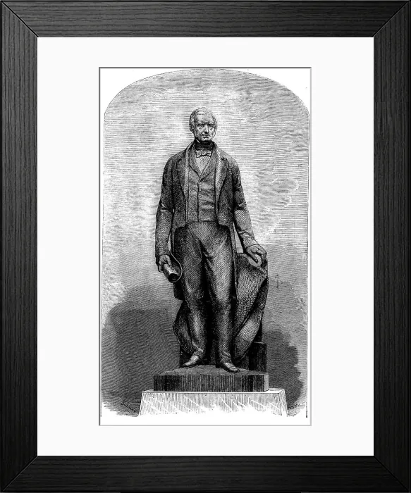 Framed Print : Statue of the Late Mr. Joseph Brotherton, erected in Peel Park, Manchester, 1858. Creator: Walmsly Framed Print : Statue of the Late Mr. Joseph Brotherton, erected in Peel Park, Manchester, 1858. Creator: Walmsly