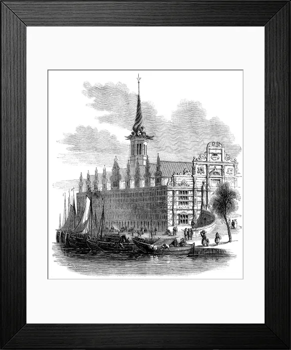 Framed Print : The Börsen, Copenhagen, 1858. Creator: M. Jackson Framed Print : The Börsen, Copenhagen, 1858. Creator: M. Jackson