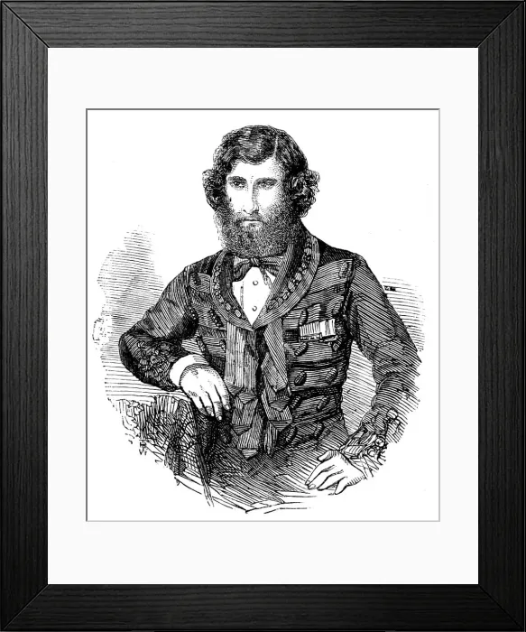 Framed Print : General Jacobs, of the Scinde Horse, 1858. Creator: Unknown