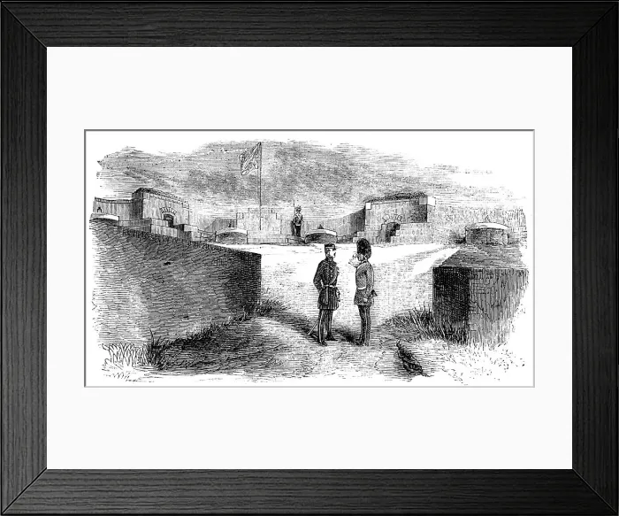 Framed Print : Interior of Seaford Fort, 1858. Creator: Unknown Framed Print : Interior of Seaford Fort, 1858. Creator: Unknown