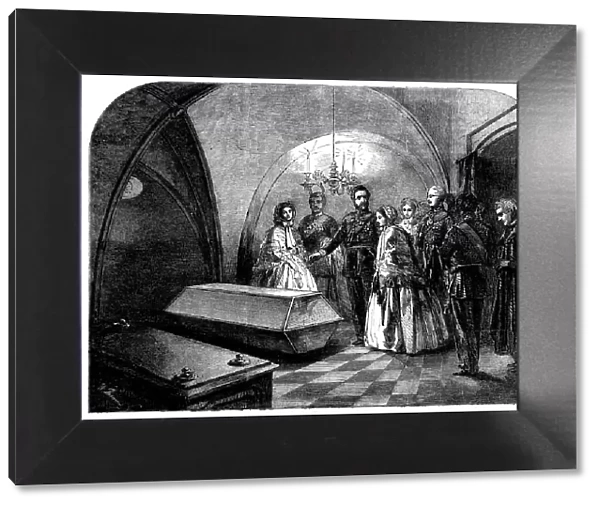Queen Victoria Visiting the Tomb of Frederick the Great, 1858. Creator: Unknown