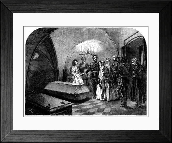 Framed Print : Queen Victoria Visiting the Tomb of Frederick the Great, 1858. Creator: Unknown Framed Print : Queen Victoria Visiting the Tomb of Frederick the Great, 1858. Creator: Unknown