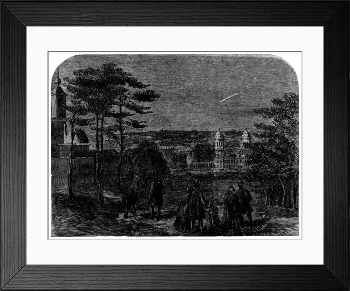 Framed Print : Donati's Comet, as seen from Greenwich Park, Sept. 17, 7.30p.m. 1858. Creator: Unknown Framed Print : Donati's Comet, as seen from Greenwich Park, Sept. 17, 7.30p.m. 1858. Creator: Unknown