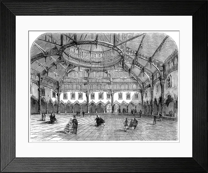 Framed Print : Glass Roof of the late Antwerp Bourse, 1858. Creator: Unknown Framed Print : Glass Roof of the late Antwerp Bourse, 1858. Creator: Unknown