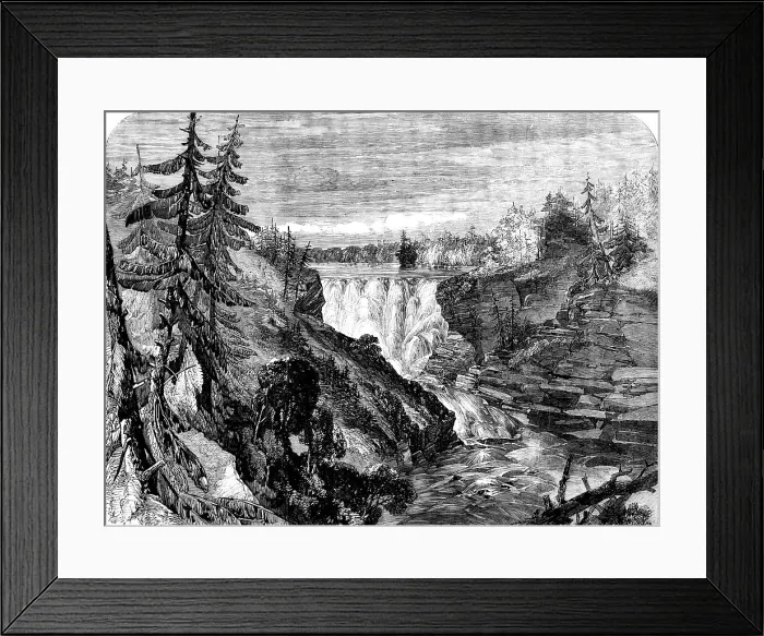 Framed Print : The Canadian Red River Exploring Expedition - Kakabika (or Grand Falls), Kaminitiquia River... 1858 Creator: Unknown Framed Print : The Canadian Red River Exploring Expedition - Kakabika (or Grand Falls), Kaminitiquia River... 1858 Creator: Unknown