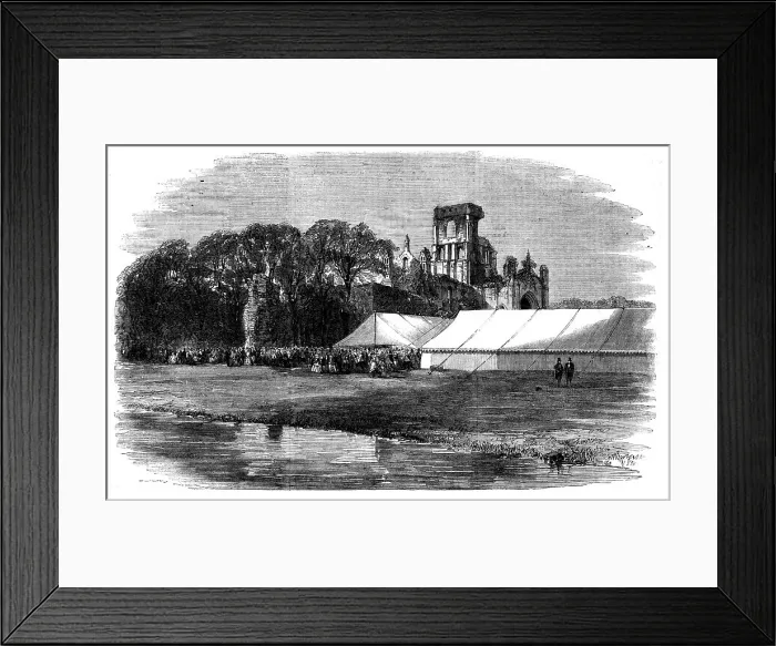 Framed Print : Meeting of the British Association at Leeds - the Horticultural Fete at Kirkstall Abbey, 1858. Creator: Unknown Framed Print : Meeting of the British Association at Leeds - the Horticultural Fete at Kirkstall Abbey, 1858. Creator: Unknown
