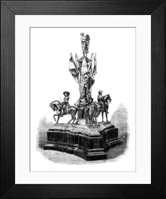 Framed Print : Testimonial recently presented to Major-General Hall, late of the 1st Life Guards, 1858. Creator: Unknown Framed Print : Testimonial recently presented to Major-General Hall, late of the 1st Life Guards, 1858. Creator: Unknown