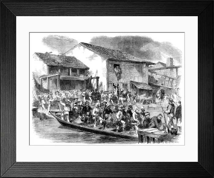 Framed Print : Sketches in Canton - Return of the Avengers, 1858. Creator: Unknown Framed Print : Sketches in Canton - Return of the Avengers, 1858. Creator: Unknown