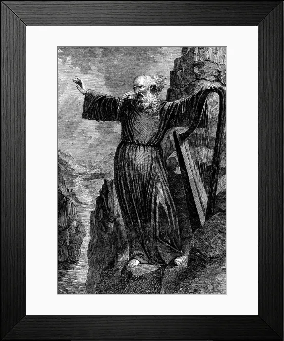 Framed Print : The Last Welsh Bard, the Painting which obtained the Prize at the Llangollen Eisteddfod, 1858. Creator: Unknown. The Last Welsh Bard, the Painting which obtained the Prize at the Llangollen Eisteddfod, 1858. Creator: Unknown Framed Print : The Last Welsh Bard, the Painting which obtained the Prize at the Llangollen Eisteddfod, 1858. Creator: Unknown. The Last Welsh Bard, the Painting which obtained the Prize at the Llangollen Eisteddfod, 1858. Creator: Unknown