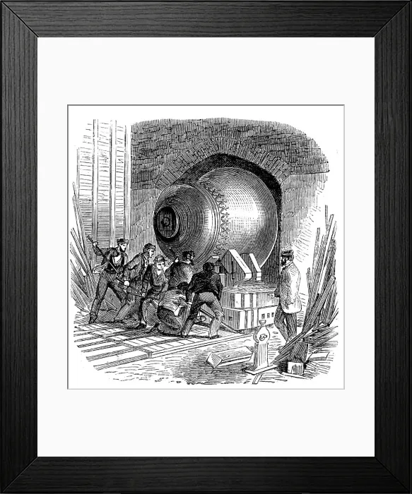 Framed Print : Moving the Great Bell, 1858. Creator: Unknown Framed Print : Moving the Great Bell, 1858. Creator: Unknown