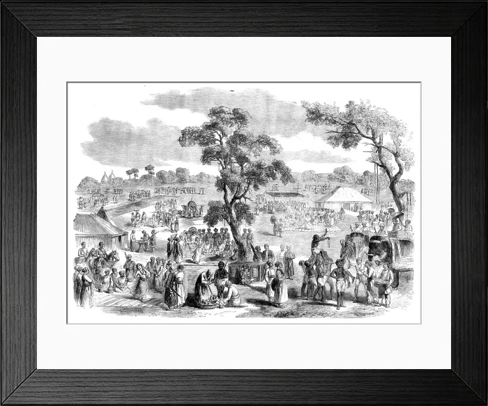 Framed Print : A Hindoo Fair, 1858. Creator: Unknown Framed Print : A Hindoo Fair, 1858. Creator: Unknown