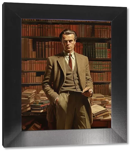 AI IMAGE - Portrait of Aldous Huxley, 1950s, (2023). Creator: Heritage Images
