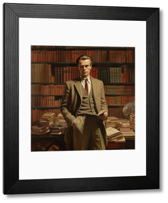 Framed Print : AI IMAGE - Portrait of Aldous Huxley, 1950s, (2023). Creator: Heritage Images Framed Print : AI IMAGE - Portrait of Aldous Huxley, 1950s, (2023). Creator: Heritage Images