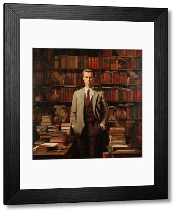 Framed Print : AI IMAGE - Portrait of Aldous Huxley, 1950s, (2023). Creator: Heritage Images Framed Print : AI IMAGE - Portrait of Aldous Huxley, 1950s, (2023). Creator: Heritage Images