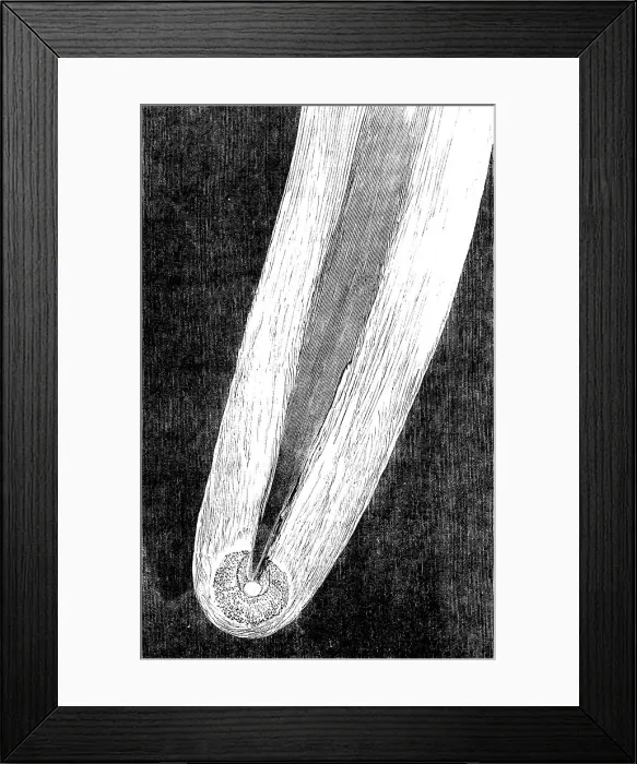 Framed Print : Telescopic Appearances of Donati's Comet, as seen from Slater's Observatory... 1858. Creator: Unknown Framed Print : Telescopic Appearances of Donati's Comet, as seen from Slater's Observatory... 1858. Creator: Unknown