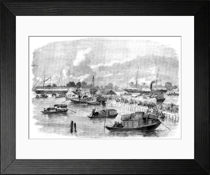 Framed Print : Sick and Wounded embarking at Hong-Kong on board the Steamer Canton, 1858. Creator: Unknown. Sick and Wounded embarking at Hong-Kong on board the Steamer Canton, 1858. Creator: Unknown Framed Print : Sick and Wounded embarking at Hong-Kong on board the Steamer Canton, 1858. Creator: Unknown. Sick and Wounded embarking at Hong-Kong on board the Steamer Canton, 1858. Creator: Unknown