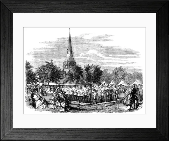 Framed Print : Military Bazaar at Chatham, 1858. Creator: Unknown Framed Print : Military Bazaar at Chatham, 1858. Creator: Unknown
