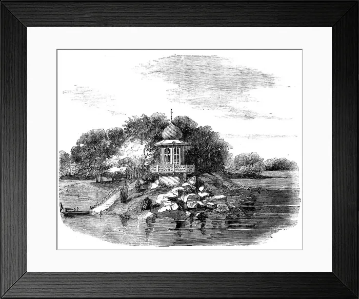 Framed Print : Kiosk in the Bois de Boulogne, 1858. Creator: Unknown Framed Print : Kiosk in the Bois de Boulogne, 1858. Creator: Unknown