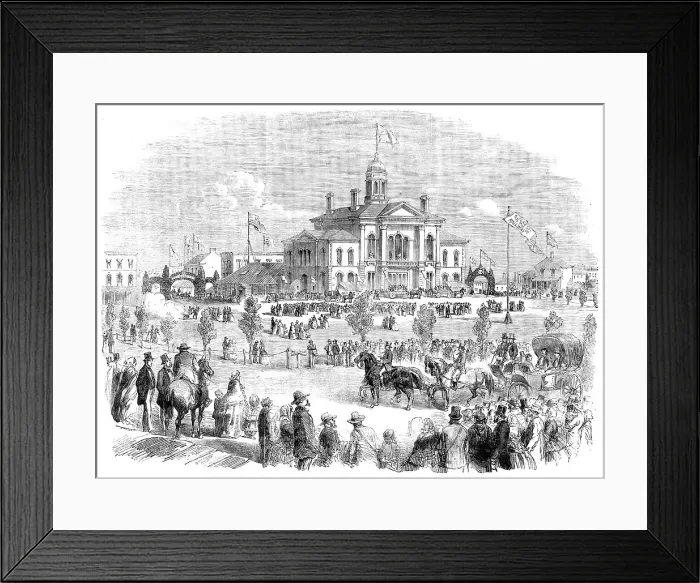 Framed Print : Buffalo and Lake Huron Railway: Opening Ceremonies at Goderich, Canada West, 1858. Creator: Unknown Framed Print : Buffalo and Lake Huron Railway: Opening Ceremonies at Goderich, Canada West, 1858. Creator: Unknown