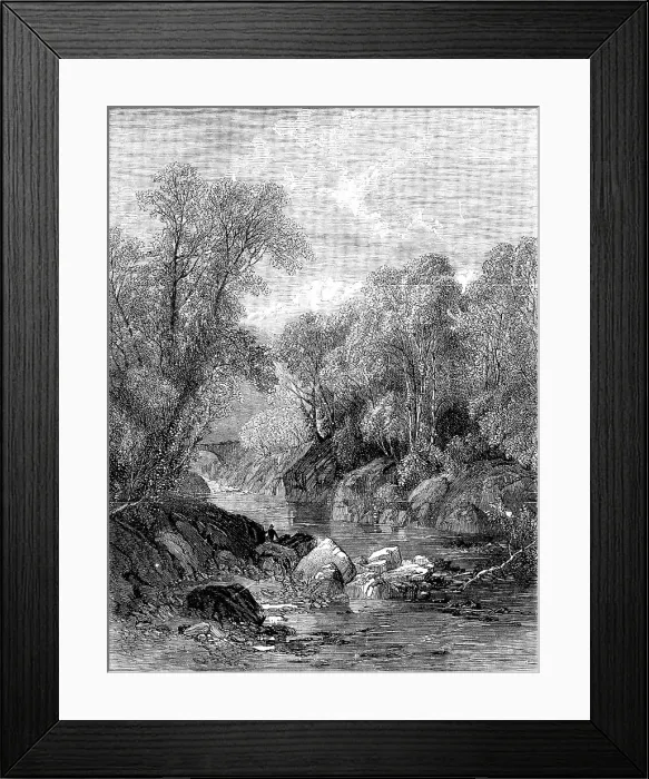 Framed Print : Welsh River Scenery - painted by F. W. Hulme, 1858. Creator: Unknown. Welsh River Scenery - painted by F. W. Hulme, 1858. Creator: Unknown Framed Print : Welsh River Scenery - painted by F. W. Hulme, 1858. Creator: Unknown. Welsh River Scenery - painted by F. W. Hulme, 1858. Creator: Unknown
