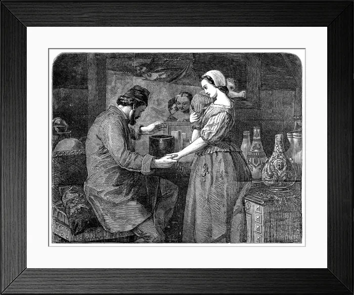 Framed Print : The Last Trial of Madame Palissy - painted by W. J. Grant - one of the prize pictures of... 1858. Creator: Unknown. The Last Trial of Madame Palissy - painted by W. J. Grant - one of the prize pictures of... 1858. Creator: Unknown Framed Print : The Last Trial of Madame Palissy - painted by W. J. Grant - one of the prize pictures of... 1858. Creator: Unknown. The Last Trial of Madame Palissy - painted by W. J. Grant - one of the prize pictures of... 1858. Creator: Unknown