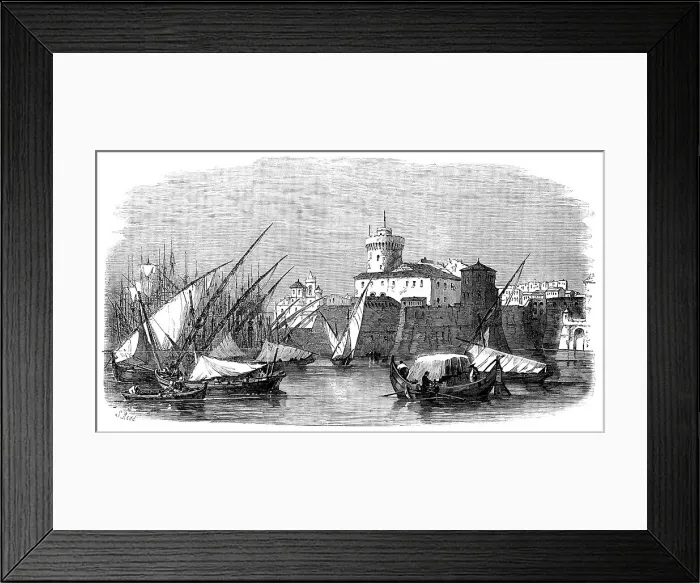 Framed Print : The Port of Leghorn, 1858. Creator:s Read Framed Print : The Port of Leghorn, 1858. Creator:s Read