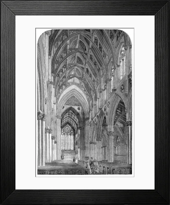 Framed Print : Interior of Doncaster Church, 1858. Creator: Unknown Framed Print : Interior of Doncaster Church, 1858. Creator: Unknown