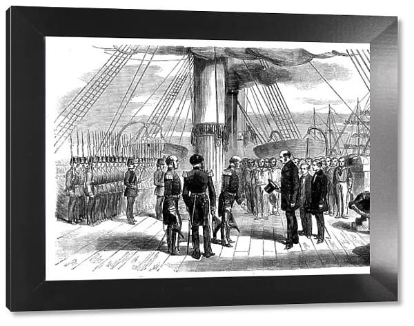The Embarkation of Prince Alfred on board the 'Euryalus' on Wednesday week, 1858. Creator: Unknown. The Embarkation of Prince Alfred on board the 'Euryalus' on Wednesday week, 1858. Creator: Unknown