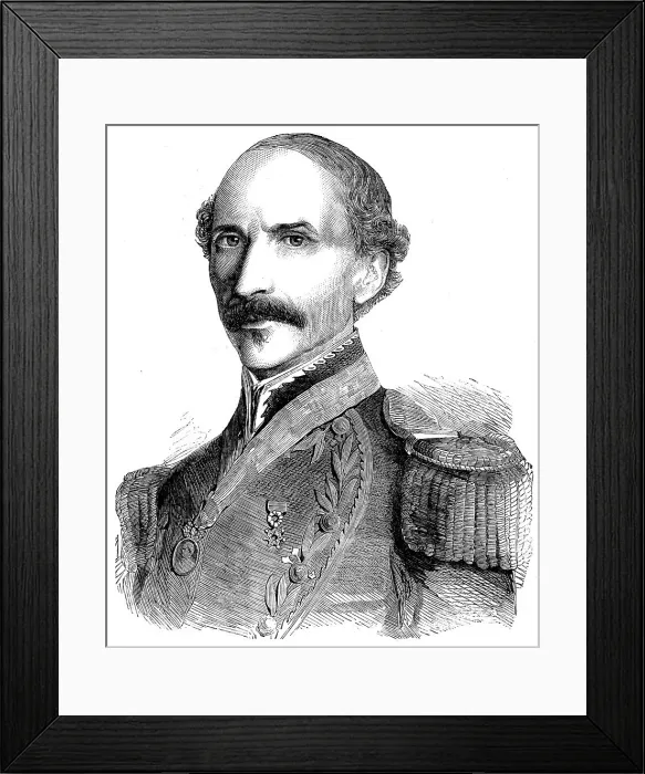 Framed Print : General Castro, President (ad interim) of Venezuela, 1858. Creator: Unknown Framed Print : General Castro, President (ad interim) of Venezuela, 1858. Creator: Unknown