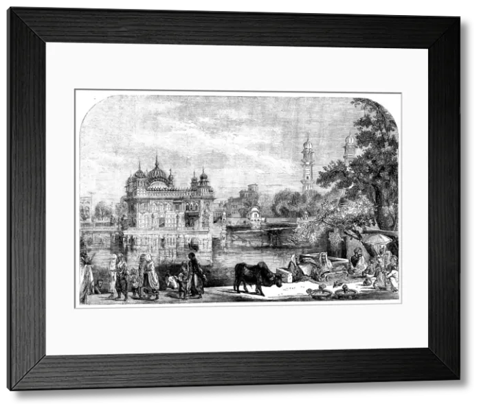 Framed Print : A Sikh Temple in Umritzir - from a drawing by W. Carpenter, Jun. 1858. Creator: Unknown Framed Print : A Sikh Temple in Umritzir - from a drawing by W. Carpenter, Jun. 1858. Creator: Unknown