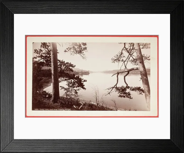 Framed Print : Marion River At Bassett Camp, Printed 1880 circa. Creator: Seneca Ray Stoddard Framed Print : Marion River At Bassett Camp, Printed 1880 circa. Creator: Seneca Ray Stoddard