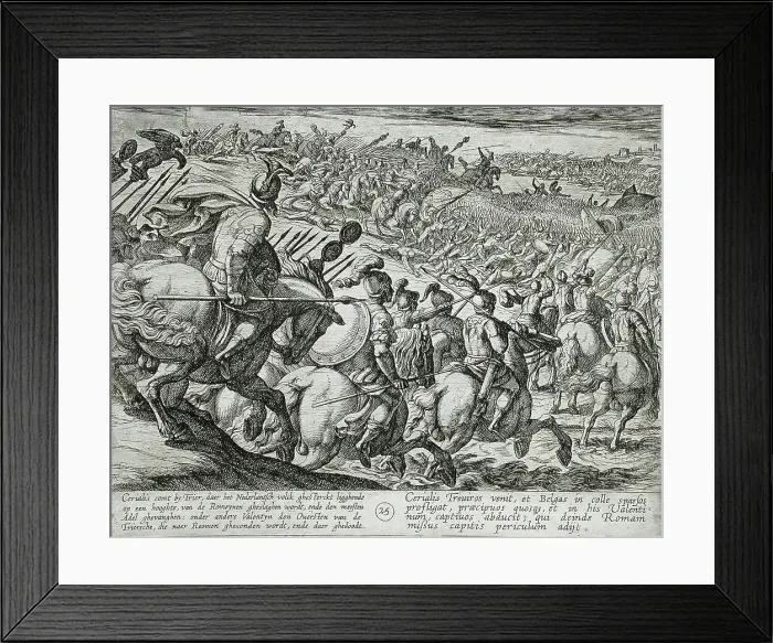 Framed Print : The Roman Commander Cerialis Attacks Near Trier, Publshed 1612. Creator: Antonio Tempesta Framed Print : The Roman Commander Cerialis Attacks Near Trier, Publshed 1612. Creator: Antonio Tempesta