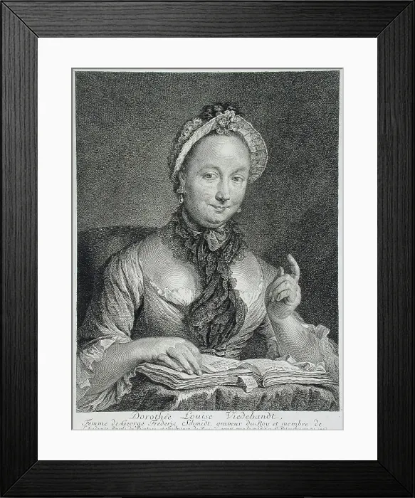 Framed Print : Dorothée Louise Viedebandt Schmidt, the Artist's Wife, 1761. Creator: Georg Friedrich Schmidt Framed Print : Dorothée Louise Viedebandt Schmidt, the Artist's Wife, 1761. Creator: Georg Friedrich Schmidt